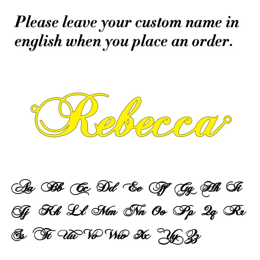 Custom Name Necklace for Women Personalised Cursive Letter Pendant Stainless Steel Jewelry Men Chain Choker Collar Personalizado Smart_Life_Tech