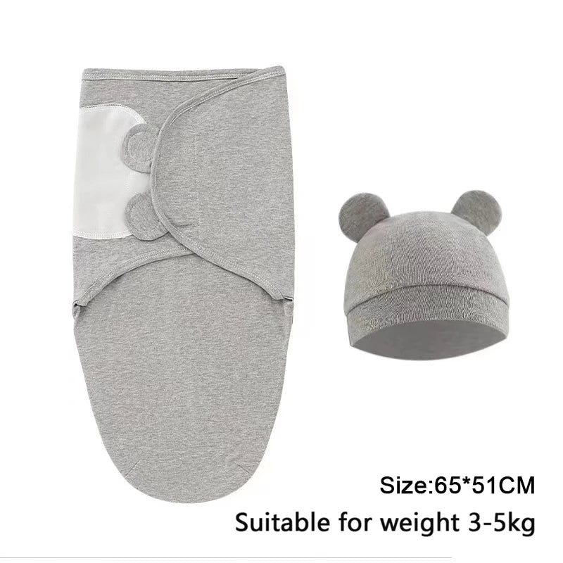 100%Cotton 0-3 Months Newborn Swaddle Sleepsack New Born Baby Swaddling Bedding