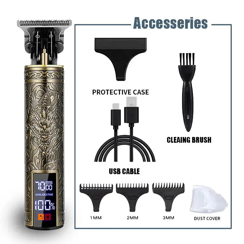 New！T9 Electric Hair Trimmer/Accessories | USB Professional Shaver | 0mm Bald Fade Cutting Machine Portable for Men Home Haircut Smart_Life_Tech