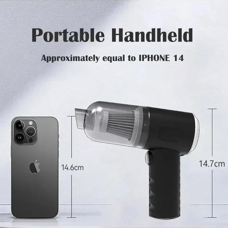 9000Pa Wireless Car Vacuum Cleaner USB Charging 1200mAh Portable Cleaning Appliance Mini Wet and Dry Vacuum Cleaner Household Smart_Life_Tech
