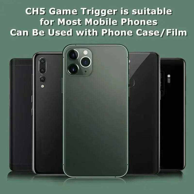 1Pair ABS Black Shark Mobile Phone PUBG Game Trigger Aim Shooting L1R1 Key Button Gamepad Joystick Controller for IPhone Android Smart_Life_Tech