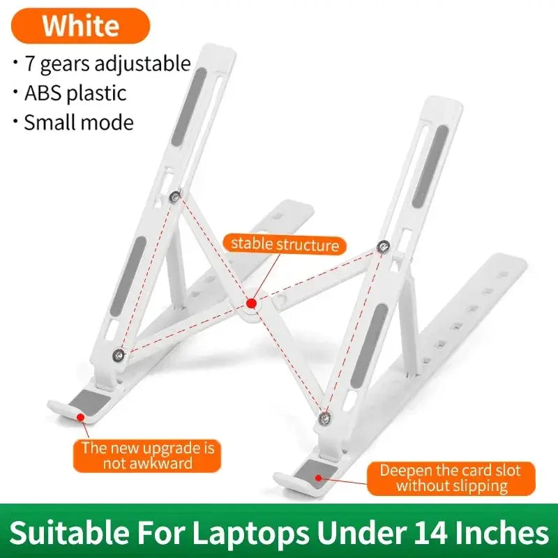 Adjustable Laptop Stand Portable Foldable Notebook Bracket Computer Monitor Holder For Macbook Air iPad Tablets Base Accessories Smart_Life_Tech