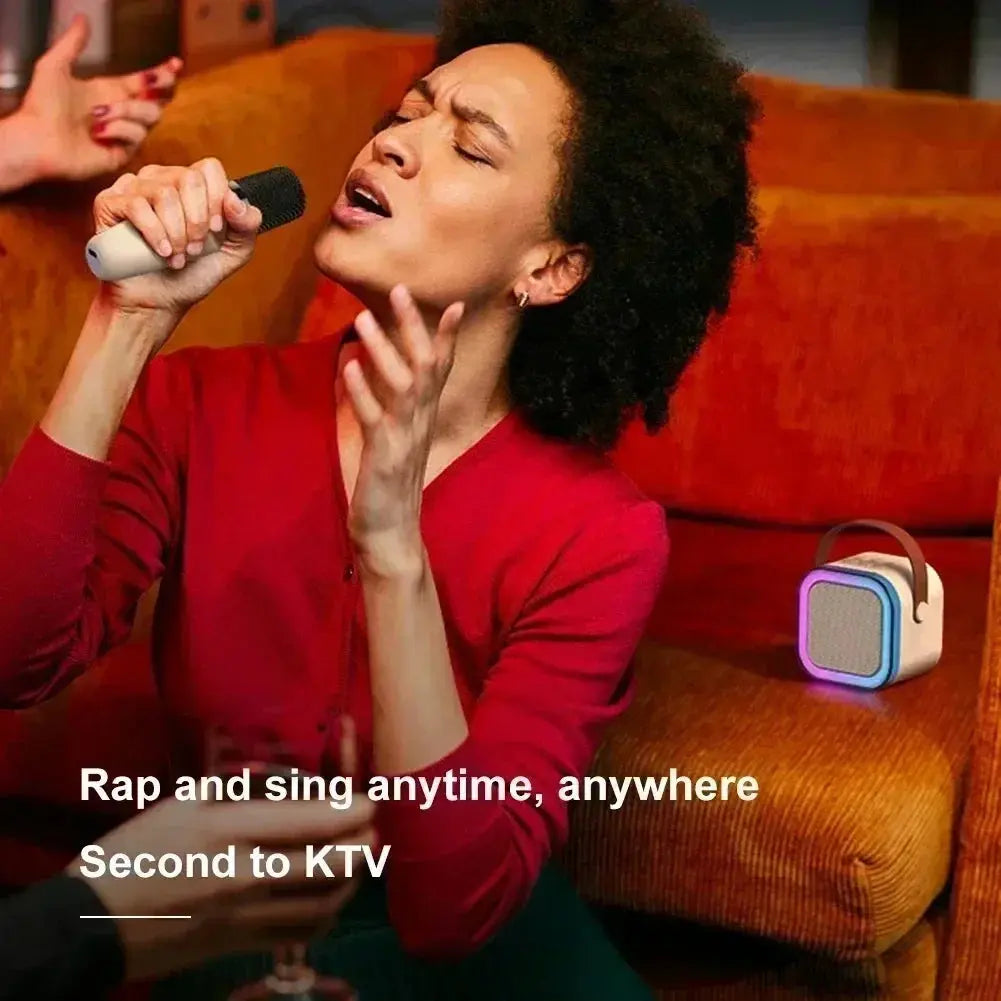 NEW Hot K12 Bluetooth Speaker Portable Home Cute Karaoke Mini Wireless Audio with Microphone K Song Family Singing Machine Smart_Life_Tech