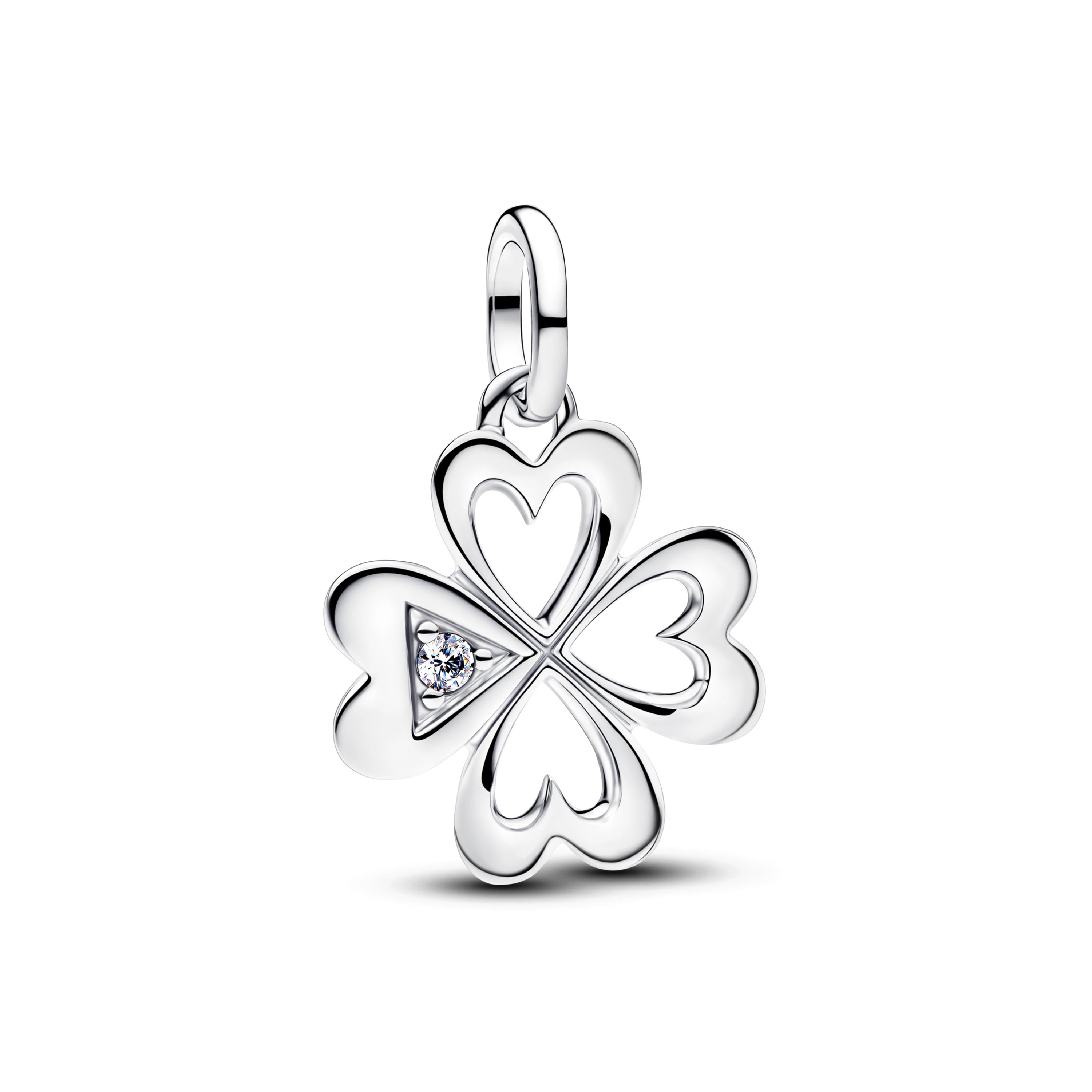 2026 New 925 Sterling Silver Four Leaf Clover Flower Dog Heart Pendant Bead fit DIY Women's Bracelets Necklaces Jewelry Gifts
