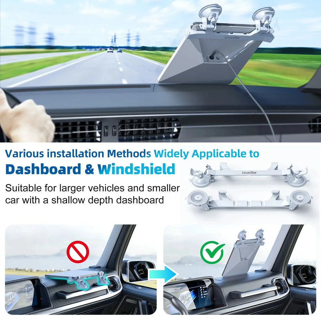 One Bracket 2 Suction Cups For Starlink Mini Sunroof Suction Cup Car Mount Bracket Navigation For Starlink Mini Mounting Kit Smart_Life_Tech