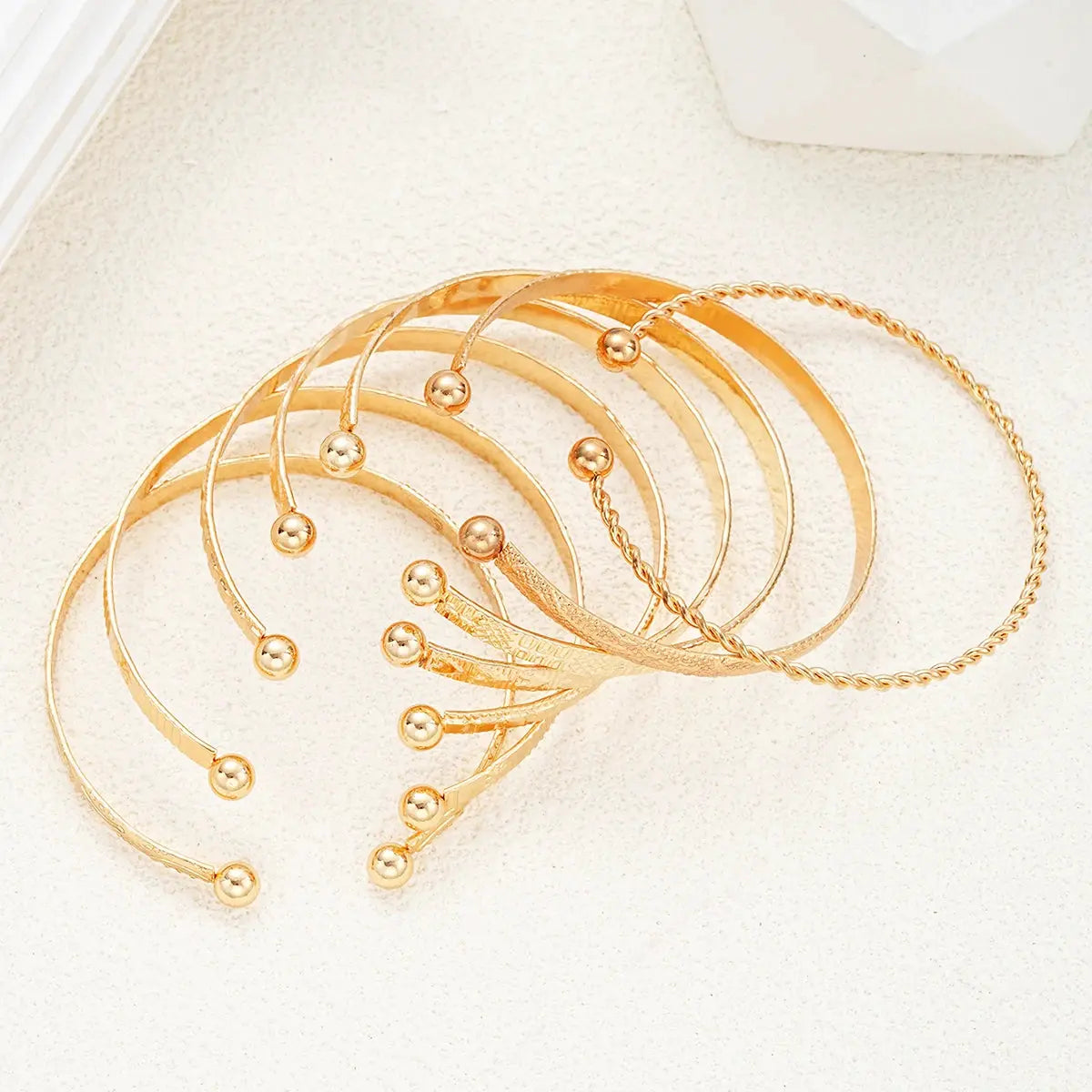 7 Pcs/Set Punk Gold Color Bracelets for Women SmartLifeTech