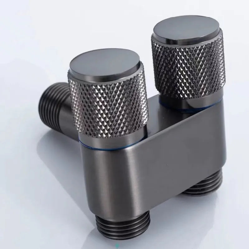 AOLEBEI Black Hygienic Shower Toilet Bidet Spray Gun Set with Dual Outlet Mini Angle Valve for Bathroom Accessories Smart_Life_Tech