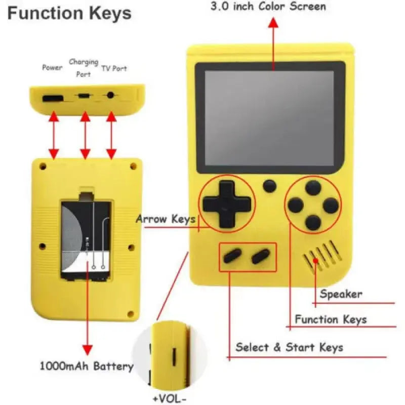 Built-in 500+ Classic arcade retro games Console for TV 5 inch Video Game Handheld Game Player for Game boy two player games Smart_Life_Tech
