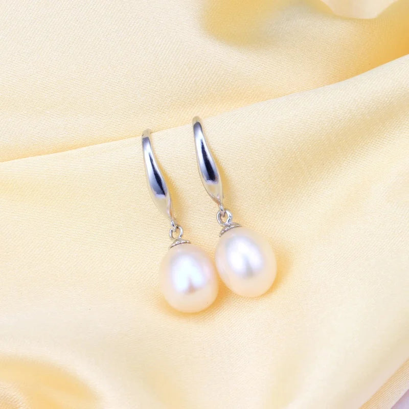 2025 New Arrivals Natural Freshwater Cultured Pearl Drop Earrings for Women 925 Sterling Silver Earrings Wedding Jewelry