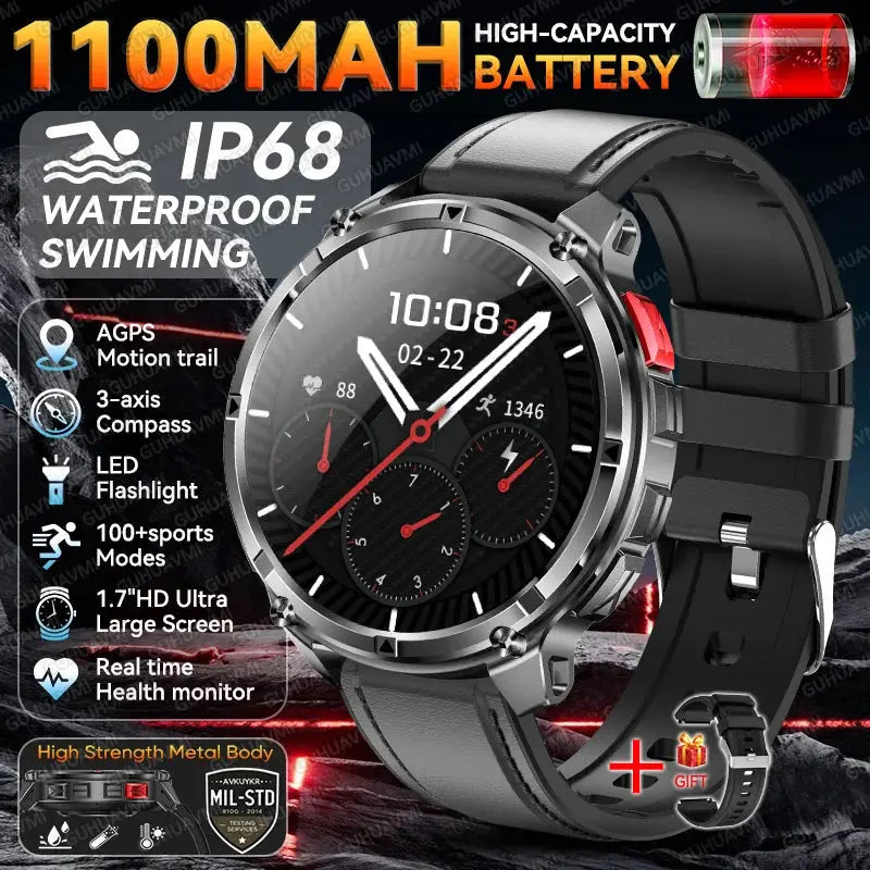 2026 New T-Rex3 Ultra 1100mAh Super Capacity Battery Adult Men Smart Watch 1.7" Large Screen Call 5ATM Waterproof Sports Watches Smart_Life_Tech