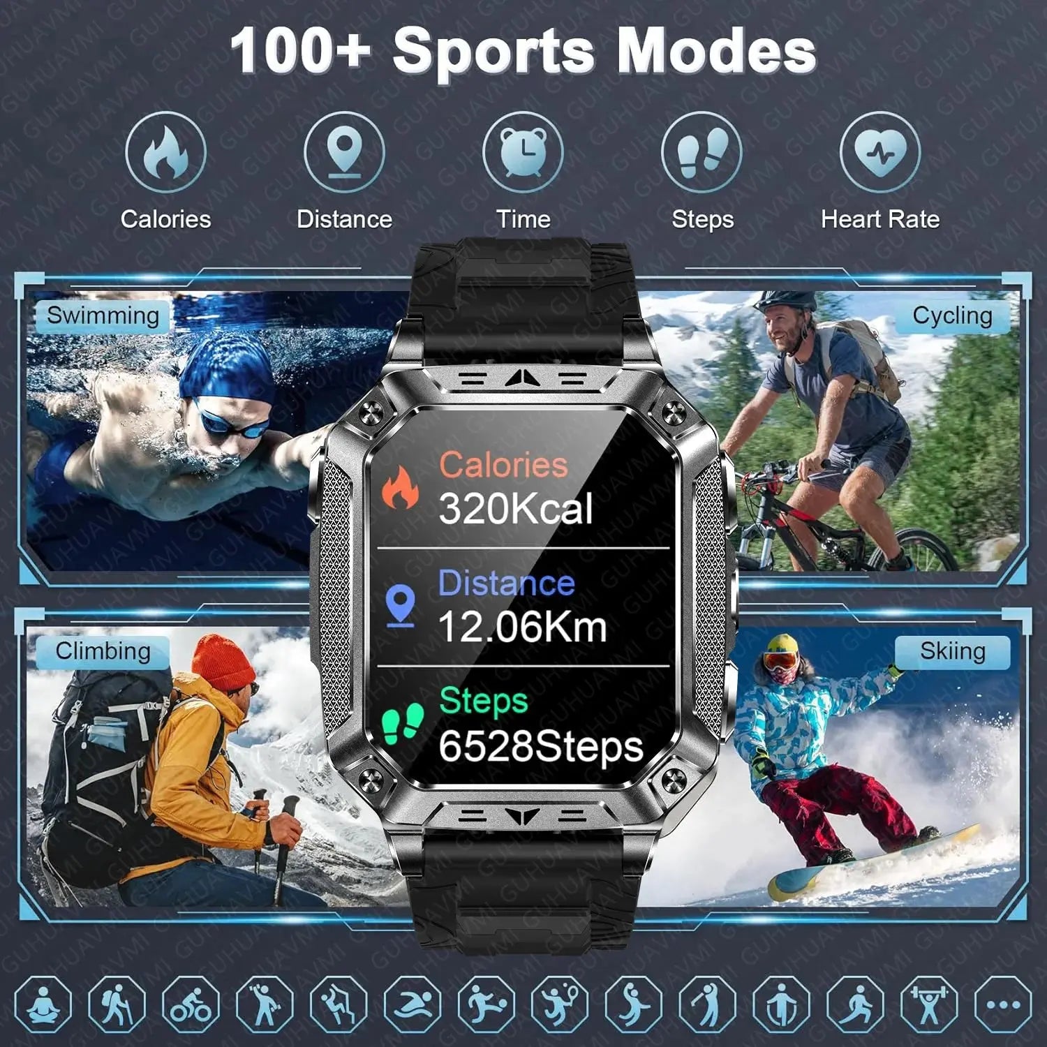 2026 New 1400mAh Big Battery Smart Watch Men Outdoor GPS Flashlight 10ATM Waterproof Bluetooth Call AMOLED HD Sports Smartwatch Smart_Life_Tech