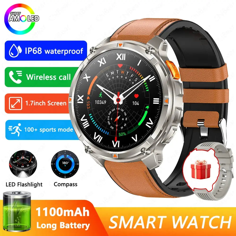 2026 New T-Rex3 Pro 1100mAh Battery Smart Watch GPS path 5ATM Waterproof Sports Run tracker Outdoors Compass Military Smartwatch Smart_Life_Tech