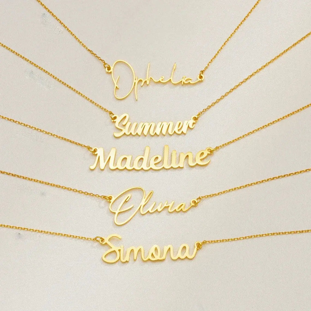 Custom Name Necklace for Women Personalised Cursive Letter Pendant Stainless Steel Jewelry Men Chain Choker Collar Personalizado Smart_Life_Tech