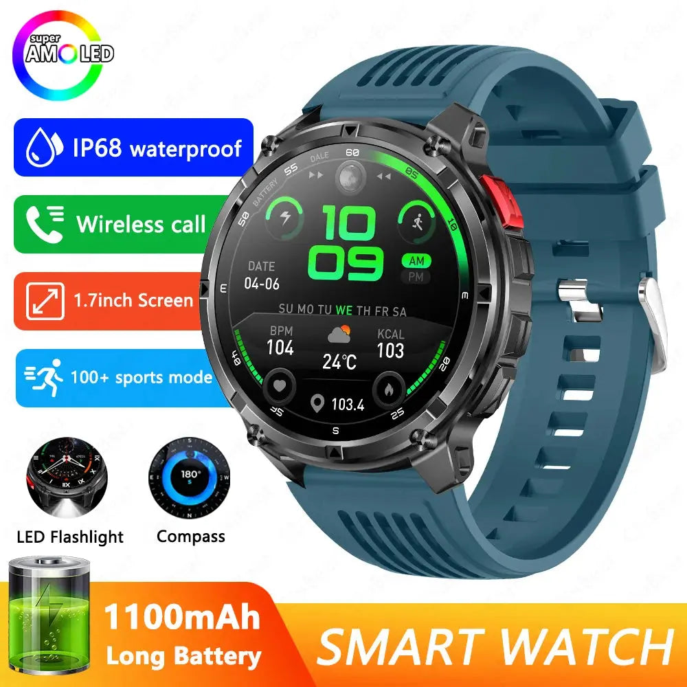 2026 New T-Rex3 Pro 1100mAh Battery Smart Watch GPS path 5ATM Waterproof Sports Run tracker Outdoors Compass Military Smartwatch Smart_Life_Tech