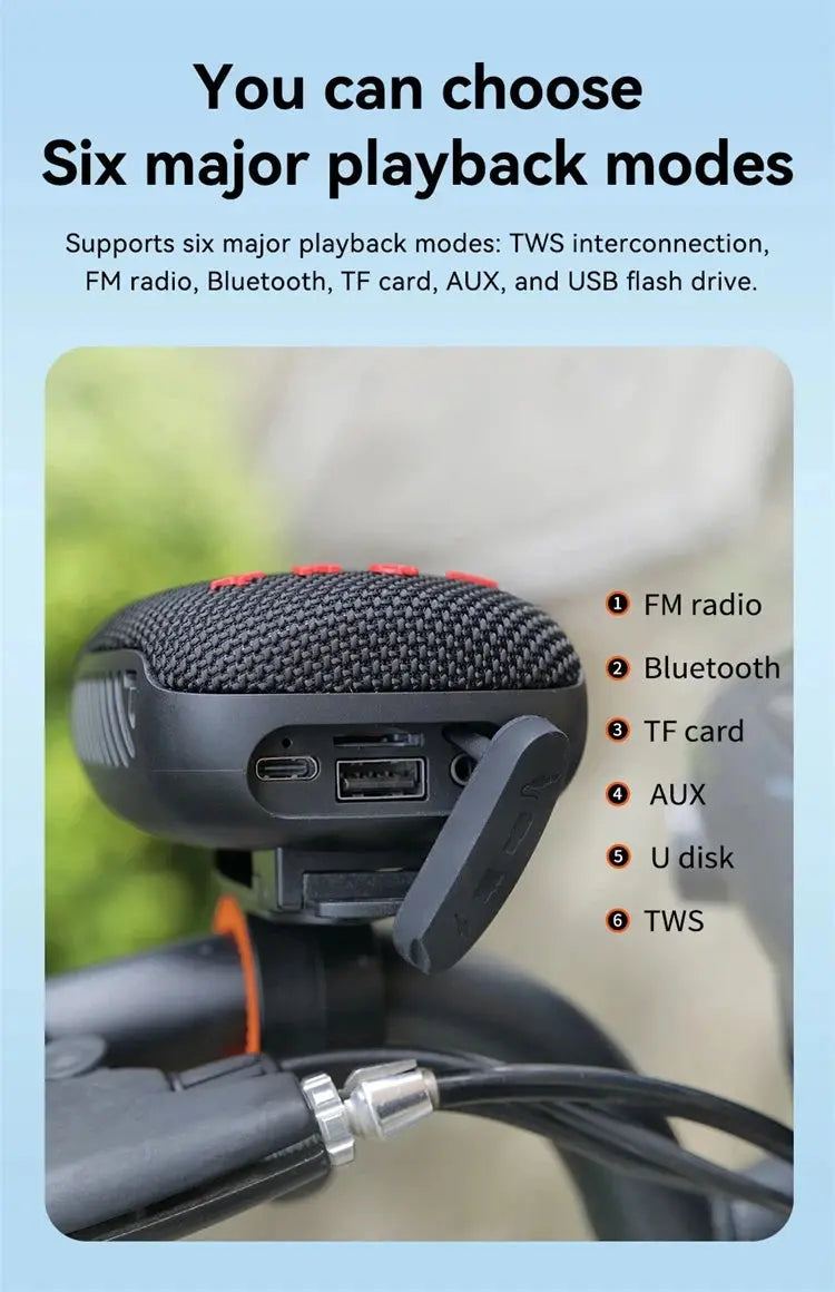 TG392 Outdoor Bicycle Bluetooth Speaker Portable Wireless Sound Box Rechargeable Handlebar Speaker Waterproof Bluetooth Speaker Smart_Life_Tech