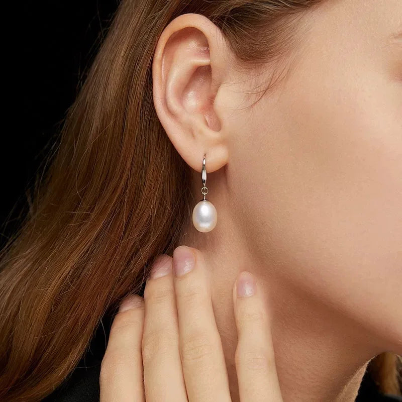 2025 New Arrivals Natural Freshwater Cultured Pearl Drop Earrings for Women 925 Sterling Silver Earrings Wedding Jewelry