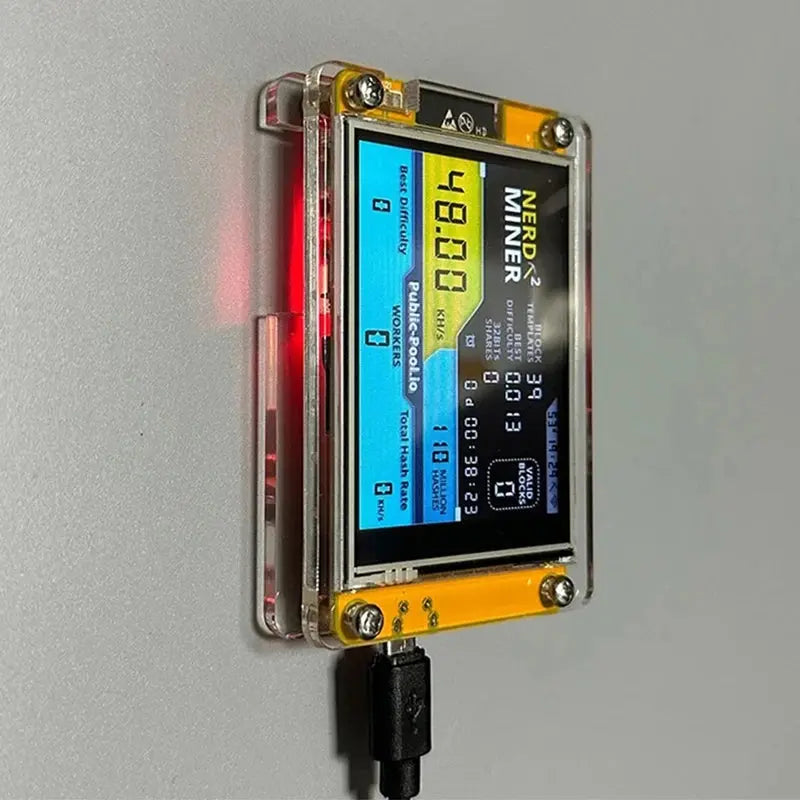 Brand New Nerdminer V3 2.8-Inch BTC Solo Lottery Nerd Miner Crypto Bitcoin Miner Solo Mining Machine SmartLifeTech