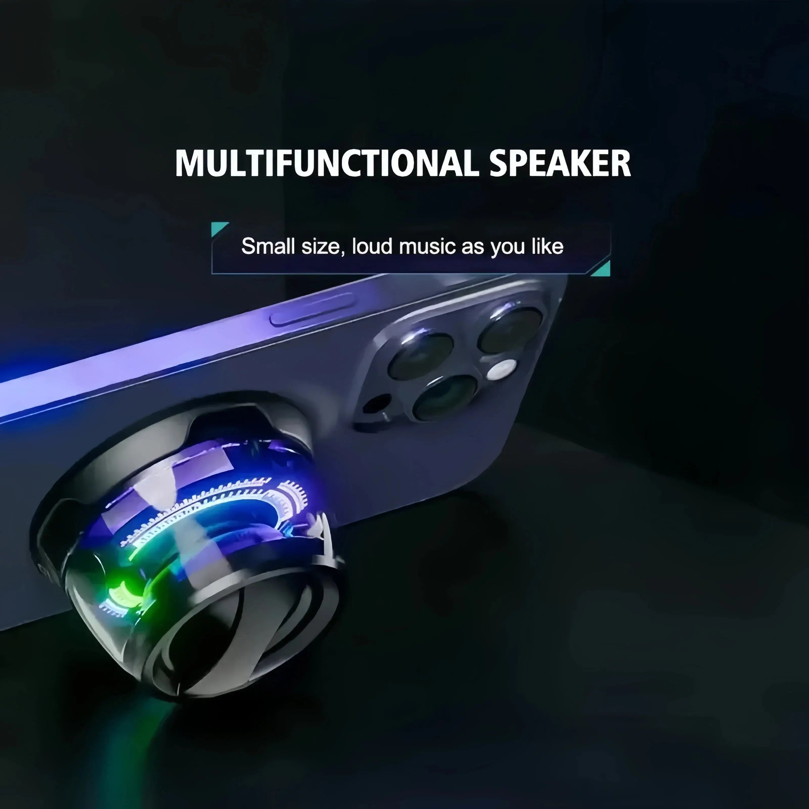 Bluetooth 5.3 Speaker Mini Speaker Portable Magnetic Speaker Multifunctional RGB Speaker for PC Macbook XIAOMI HUAWEI iPhone Smart_Life_Tech
