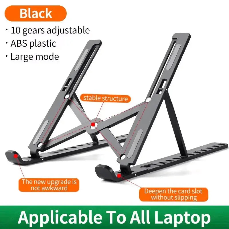 Adjustable Laptop Stand Portable Foldable Notebook Bracket Computer Monitor Holder For Macbook Air iPad Tablets Base Accessories Smart_Life_Tech