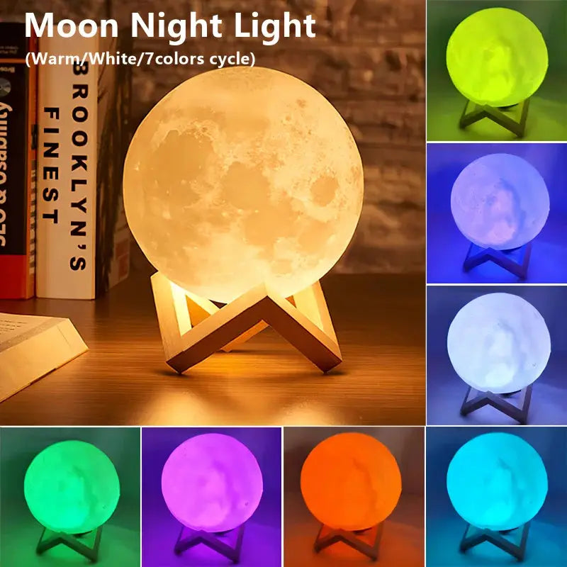 Book Light LED Moon Light Galaxy Light, Moon Night Light, Girl, Boy, Child Birthday Gift, Bedroom Decoration Indoor lighting Smart_Life_Tech