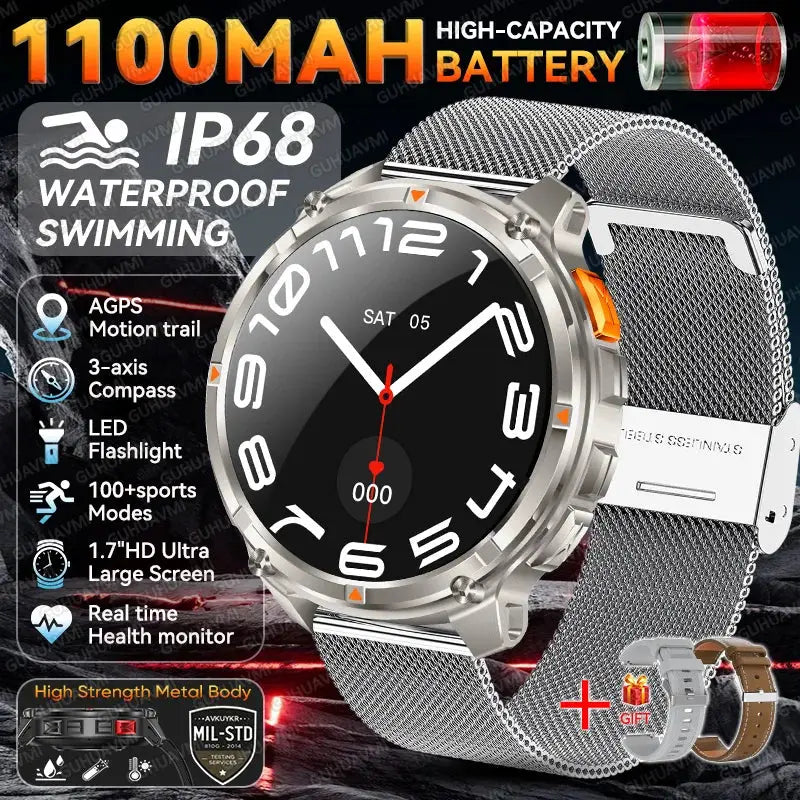 2026 New T-Rex3 Ultra 1100mAh Super Capacity Battery Adult Men Smart Watch 1.7" Large Screen Call 5ATM Waterproof Sports Watches Smart_Life_Tech