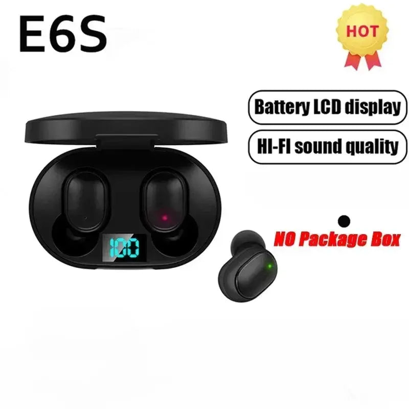 E6S Wireless Bluetooth Earphones TWS Bluetooth Headset Wireless Earbuds Noise Cancelling Earphones with Microphone Headphones Smart_Life_Tech