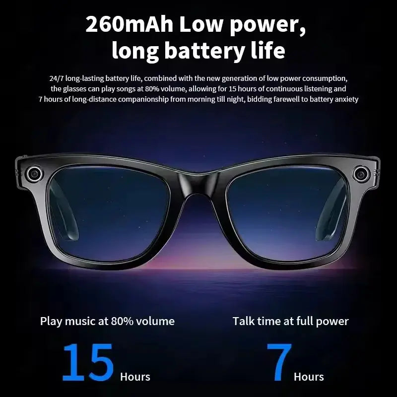 AI Smart Glasses 800W Anti Shake HD Camera Video Recording Languages Translation Sunglasses Bluetooth Call Music Play Man Women Smart_Life_Tech