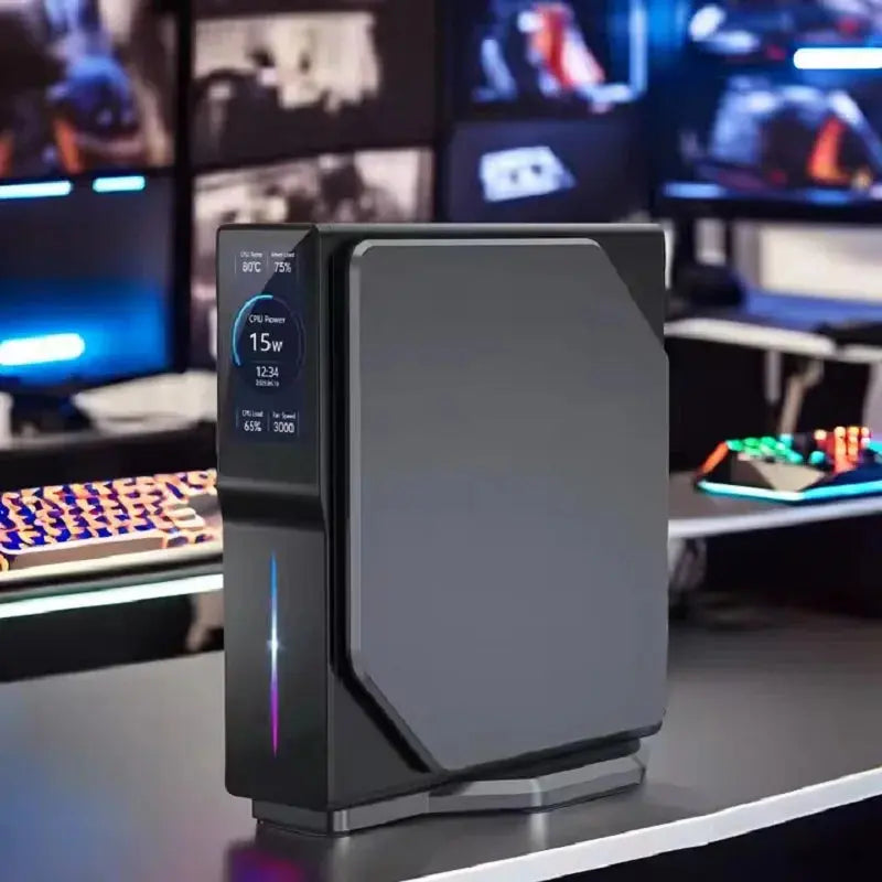 Intel 12th Gen Alder Lake N150 Mini PC M.2 NVMe SSD Mini Computer Gaming Computer LCD Screen Vertical Mini Tower Smart_Life_Tech