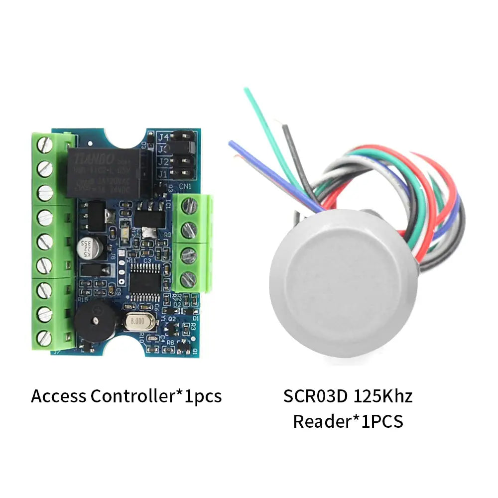 Access Control Kit Relay Access Controller Board + Mini Card Reader for Electric Lock System Wiegand 26-44& TM Card Reader Set Smart_Life_Tech